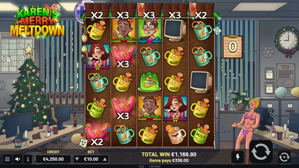 Karen’s Merry Meltdown - Sticky Multiplier Wilds in Free Spins